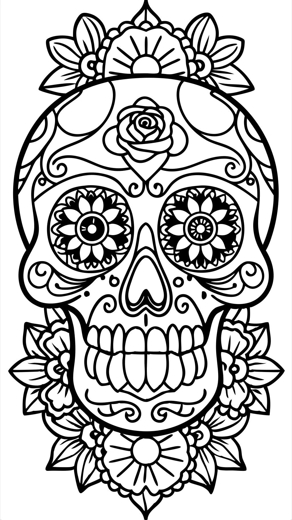 coloring pages for adults skulls